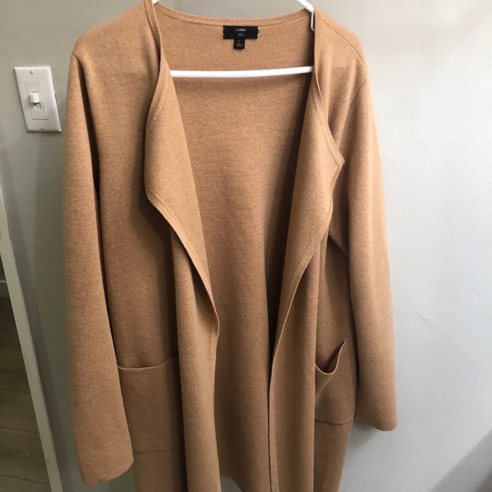 J Crew Juliette Collarless Sweater Blazer